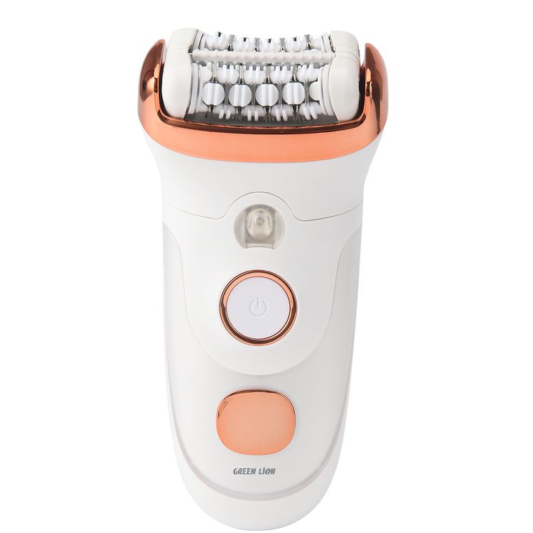 Green Lion 2-in-1 Epilator with Shave & Trim & Epilate Function, Cleaning Reminder, Stainless Steel Blades, 8500RPM Motor, Ergonomic Design, 400mAh Battery Capacity. Digital Display - White