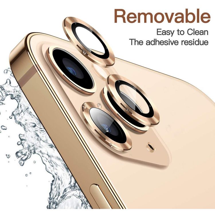 Green Lion Anti-Glare Camera Glass Protector 9H Hardness, Easy to Clean, Anti-Reflective, Anti-Scratch & Explosion-proof Compatible for iPhone 12 / 12 Pro ( 6.1" ) - Gold