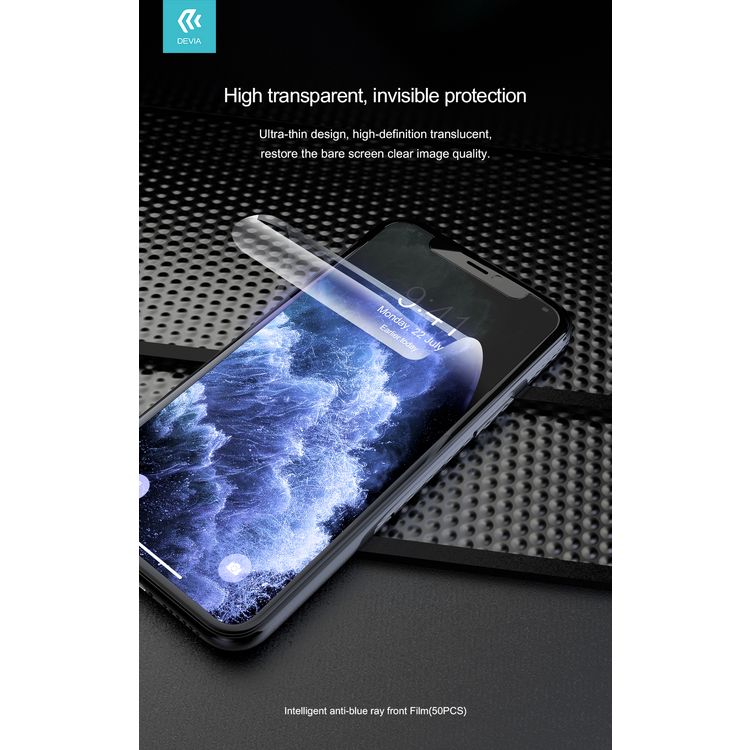 Devia Intelligent Anti-Blue Ray Front Film ( 50pcs ) - Crystal Clear