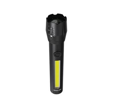 Green Lion 2 in 1 Adjustable Torch  - Black