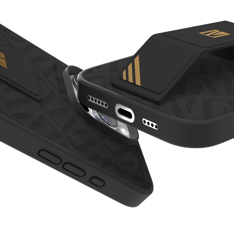 كفر حماية ليفيلو مورفيكس كويرو بمسند لهاتف آيفون 16 برو، قبضة مدمجة، سهل التركيب، زوايا مقاومة للصدمات - أسود