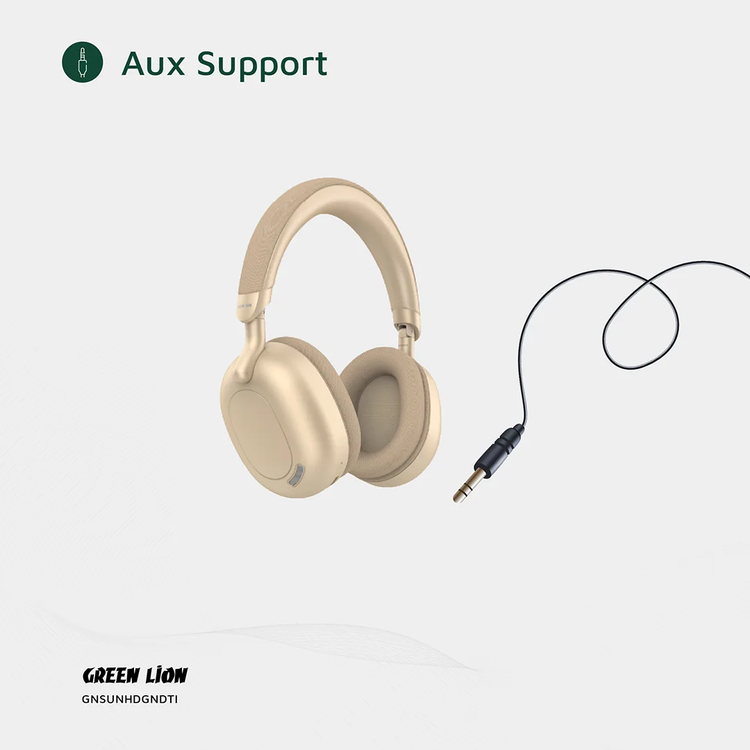 سماعات الرأس اللاسلكية جرين ليون صنستون مع 36 ساعة من التشغيل، بلوتوث V5.3، بمدى مسافة أقصى 10 أمتار، وسعة بطارية 300 مللي أمبير في الساعة - ديزرت تيتانيوم