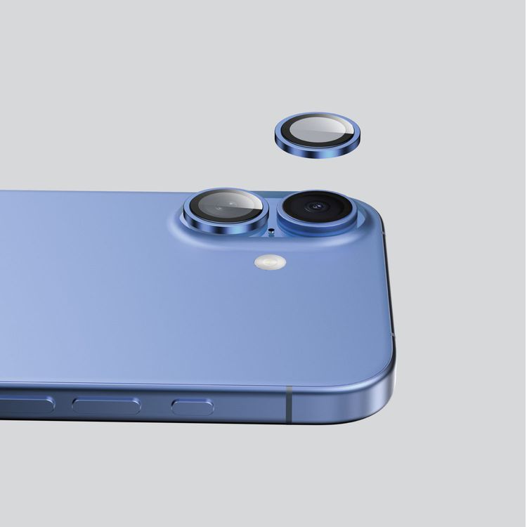 Green Lion HD Plus Camera Lens for iPhone 16 & 16 Plus, Anti-Glare Coating, Anti Scratch, Nano Absorbing, Anti-Fingerprint, Full Coverage, High Transparency - Ultramaine 