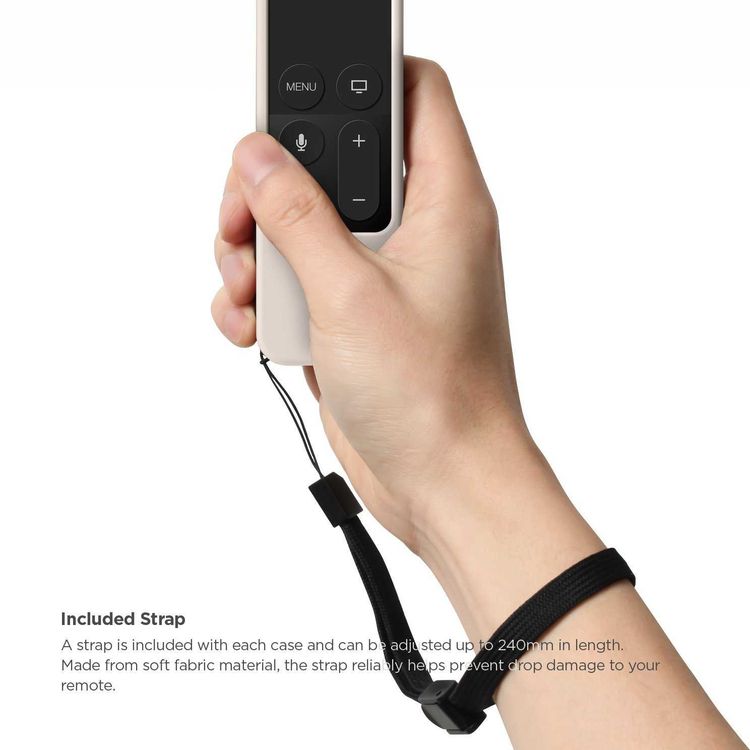 elago R1 Intelli Case Compatible with Apple TV Siri Remote 4K / 4th Generation - Magnet Technology, Shock Absorption - Milky White