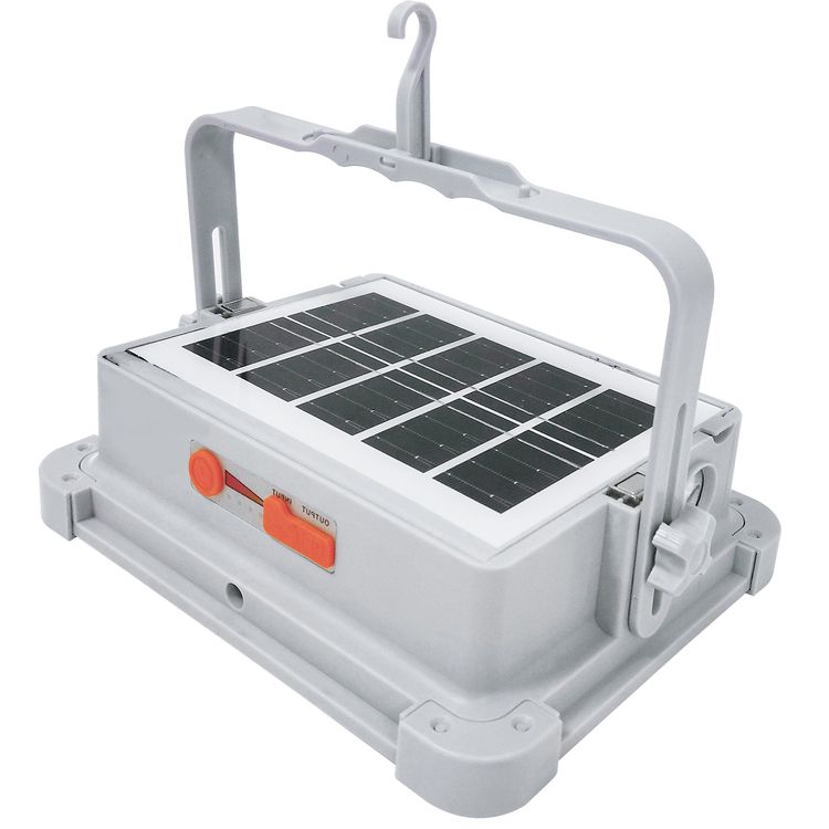 Porodo Sunlite Solar-Powered Rechargeable Outdoor LED Light with 5 Lighting Modes, Up to 10 Hours Working Time, 7200mAh Battery, 8 Hours Recharge Time, Power Bank Functionality, Side Flashlight - White