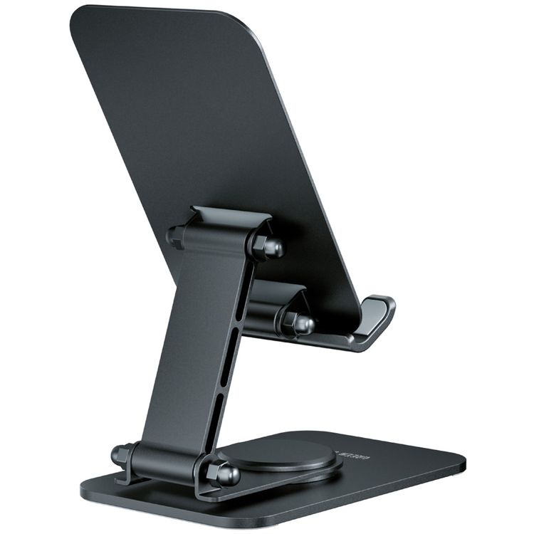 Green Lion M5-Foldable Phone & Tablet Holder, Compatible with 4-16" Devices, Cable Management, Anti-Slip Silicone Pad, 3-Axis Adjustment, Up to 300g Load Capacity - Black