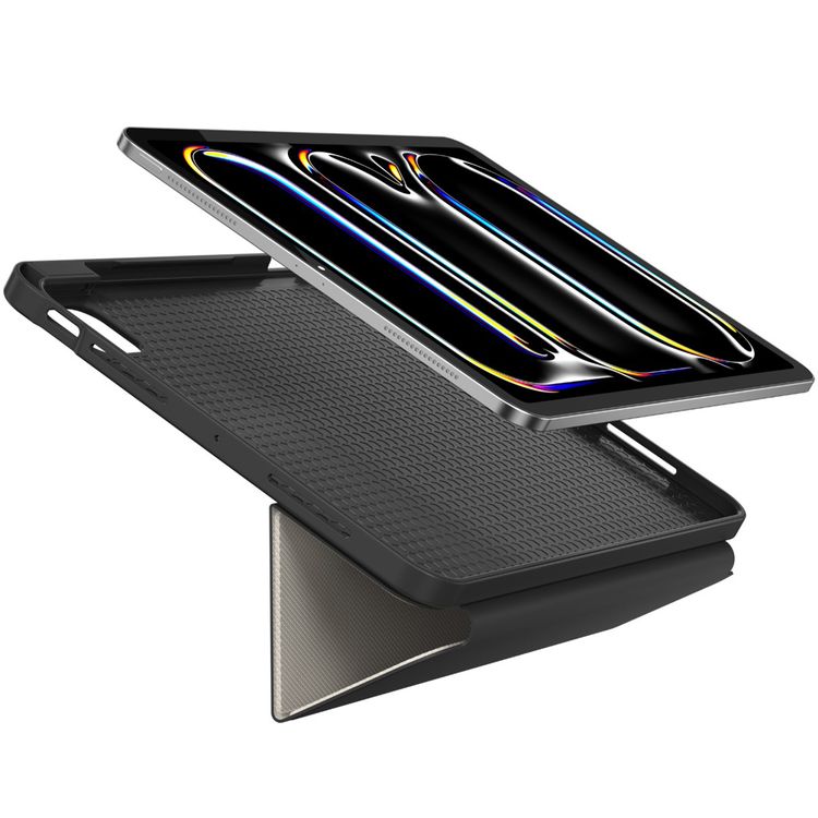  Green Lion Hogo Premium Case with Pencil Holder, Stable Tri-Fold Stand, Magnetic Smart Case, Slim and Lightweight, Full Protection - Beige