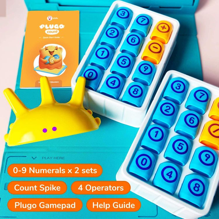 Plugo Stem Wiz Pack By Shifu (app Based) - STEM gaming kit comes with 1 foldable gamepad, 1 Count Spike, 4 arithmetic operators (+ - x/), Toys For Boys & Girls Ages 5-10 years