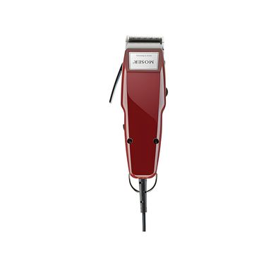 مقص كهربائي كلاسيكي احترافي من موزر 1400-0050 مع كابل بطول 2.4 متر، محرك DC بسرعة 6000 دورة في الدقيقة، طول قص 0.7-3 مم، عرض الشفرة العلوية 46 مم، هادئ جداً - باللون العنابي.