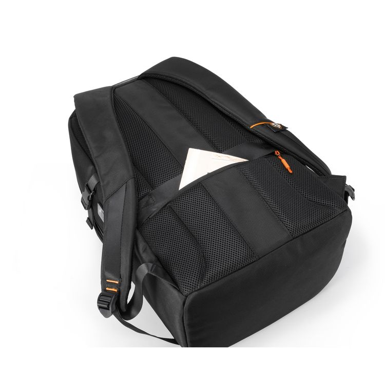 Porodo Gaming PU Laptop Backpack With USB-C Port and PS5 Compartment  - Black/Orange