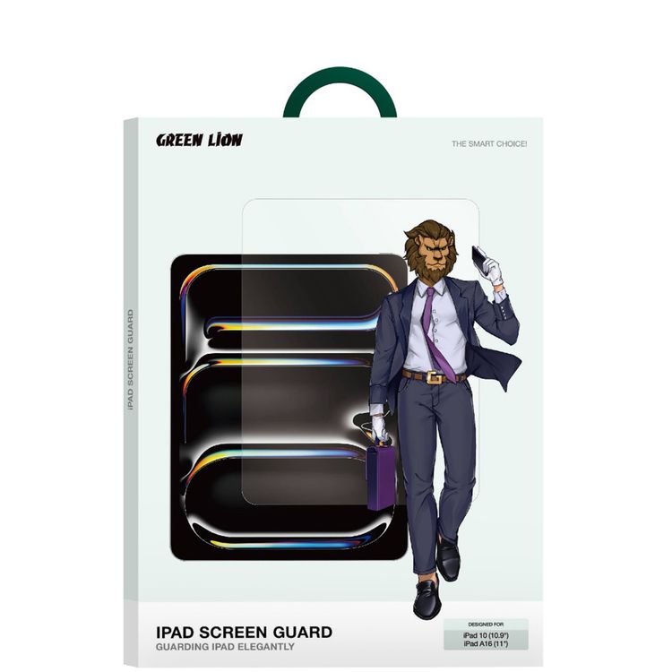 Green Lion iPad Screen Guard for iPad 10 (10.9") & iPad A16 (11"), Anti-Fingerprint, Oleophobic Coating, Anti-Scratch, Precise Touch, Anti-Broken - Clear