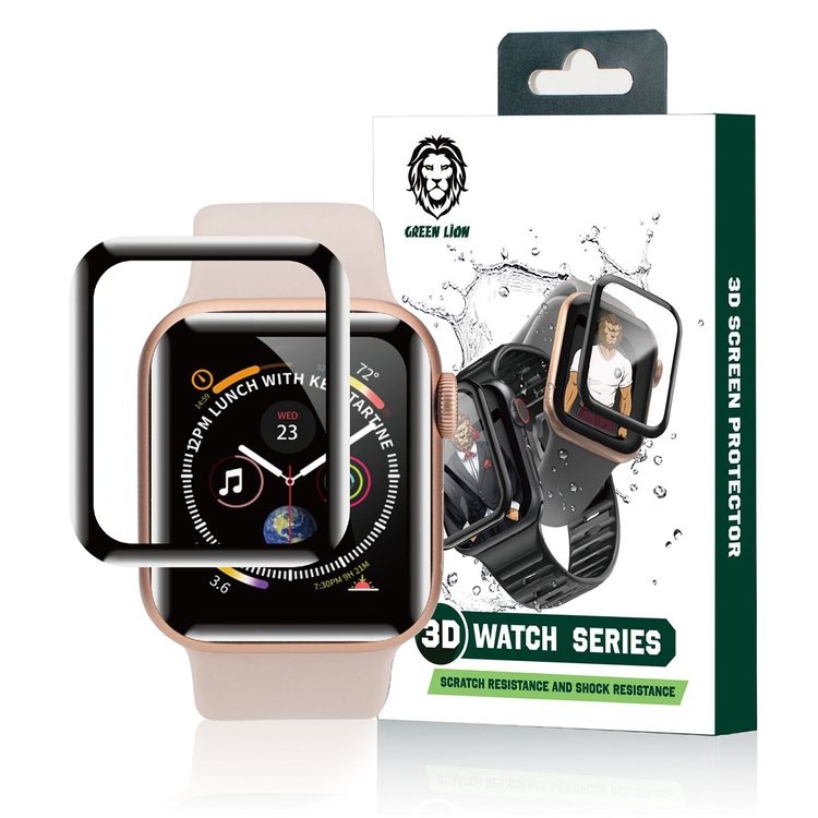 Green Lion 3D Full Glass Screen Protector for Apple Watch Series 42mm, Anti-Shock, 9H HD Screen, Anti-Fingerprint, Scratch Resistance, Covers Edge to Edge - Clear