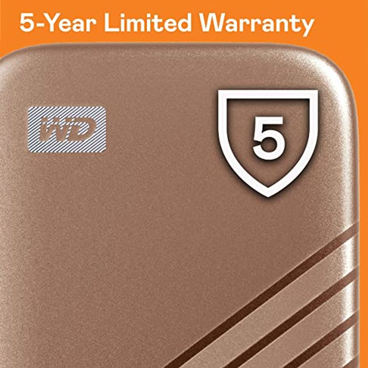 WD 1TB My Passport SSD , 1050MB/s Read, 1000MB/s Write, PC & Mac Compatible - Gold