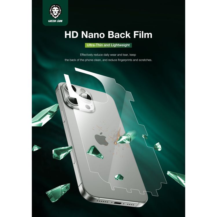 حزمة حماية الخصوصية 4 في 1 من جرين لايون لأيفون 16 برو ماكس، حماية زجاجية ممتصة للصدمات والخصوصية، غطاء مقاوم للصدمات، فيلم عدسة الكاميرا، مقاومة عالية للصدمات - شفاف