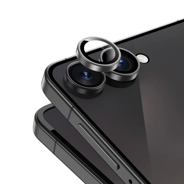 Green Lion Classic Camera Lens for Z Flip 7 with Full Coverage, Anti-Scratch Protection, Anti-Fingerprint Guard, High Transparency, 9H Hardness - Gray