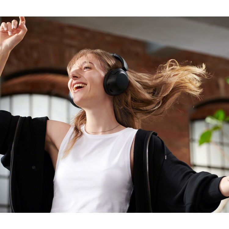 Sony WH-XB910N Wireless Headphones with Noise Cancelling, Compatible with Google Assistant and Alexa, Handy & Foldable Design, Switch Between Devices Effortlessly - Black