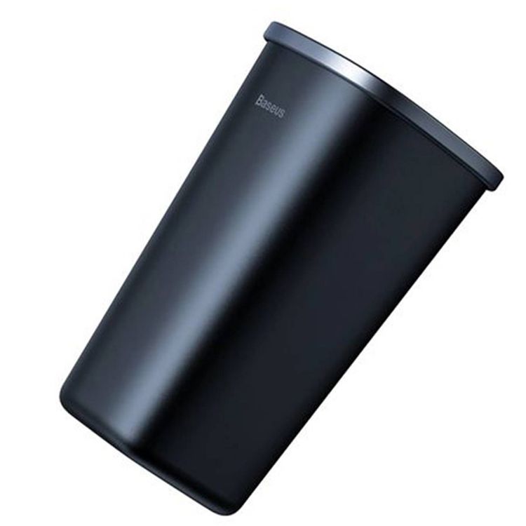 Baseus Dust-free Vehicle-mounted Trash Can with 800mL Capacity, ABS and PC Material, 90 Pieces of Garbage Bags Included, Mini and Portable, Fits in Car Armrest Box & Door Compartment, Easy to Clean - Black