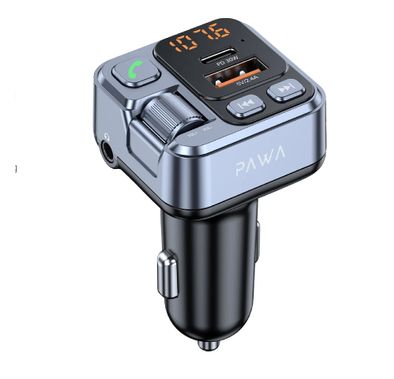 PAWA Wireless FM Transmitter & Car Charger PD30W - Black