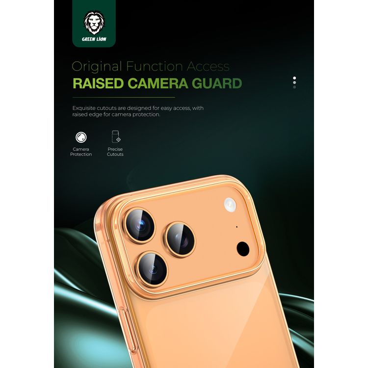 جراب جرين ليون ديلجادو لجهاز آيفون مع حماية للكاميرا، تصميم فائق النحافة بسمك 0.5 مم، مضاد لبصمات الأصابع، وضوح عالي الدقة، مقاوم للخدوش، هيكل عالي الصلابة، مضاد للاصفرار.