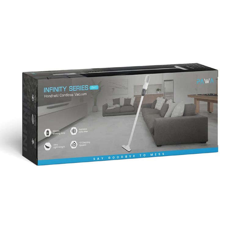 Pawa Infinity Series 2 in 1 Handheld Cordless Vacuum Cleaner - White