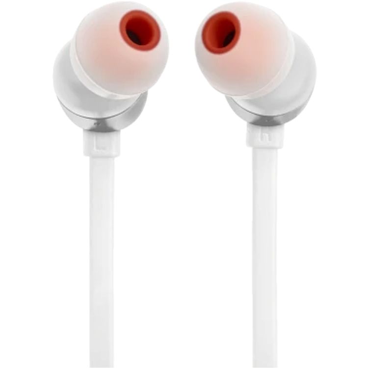 JBL T310C USB-C Wired Earphones, High Resolution Audio, Tangle-Free Flat Cable, Digital to Analog Converter, Compatible with PCs/Mobiles/Gaming Consoles, Pure Bass Sound - White