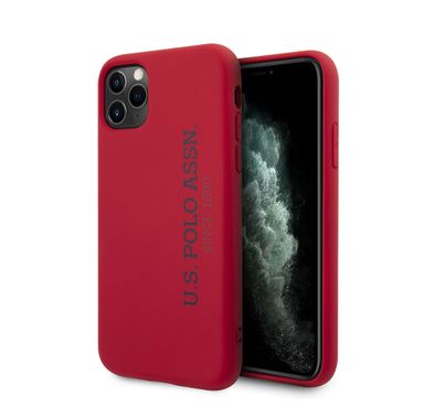 CG MOBILE U.S.Polo Assn. Silicone Effect Case Vertical Logo Compatible for iPhone 11 Pro ( 5.8" ) Shock Resistant, Scratches Resistant, Easy Access to All Ports