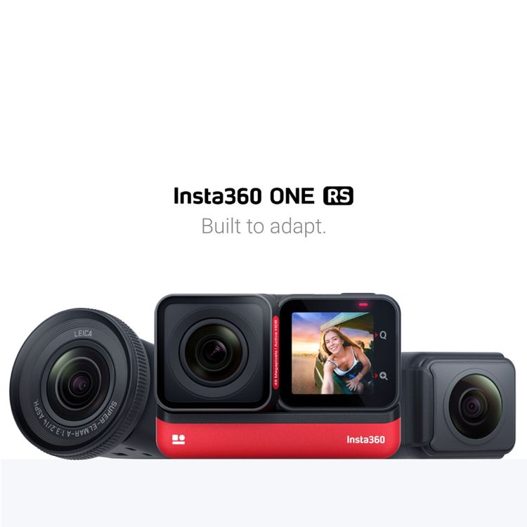 Insta360 One RS Twins Edition, One RS Core, Auto-Editing, 360 Degrees Horizontal Lock, Rugged Design - Black