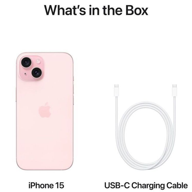 Apple iPhone 15 Plus with 256GB Capacity, 6.7-inch Screen Size, Dual eSIM, 48MP Camera Resolution, A16 Bionic Chip, USB-C Connector Type, 5G Network Technology, Splash, Water & Dust Resistant - Pink