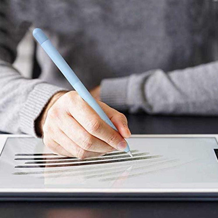 AhaStyle Gradient Colorful Ultra-Thin Sleeve Suitable for Apple Pencil 2nd Gen, Soft Silicone Material, Lightweight, Durable Compatible with all-new Apple Pencil - Blue