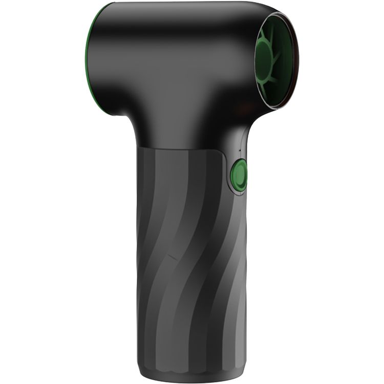 Green Lion Jetflow Air Blower with ABS & PC Material, 3× 2000mAh Battery Capacity, 3-Level Gear, Type-C Charging Port, 4 Hours Charging Time, 15-75 Minutes Working Time, LED Battery Indicator - Black