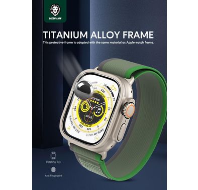 Green iWatch Ultra Screen Protector 49mm - Orange