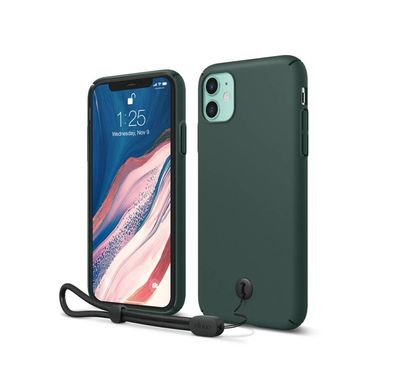 Elago Slimfit Strap Case for iPhone 11 - Midnight Green