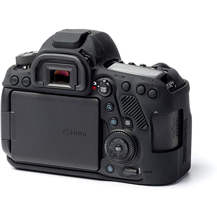 Easy Silicon Cover Case for Canon 6D MARK II with LCD Protect Film - Black