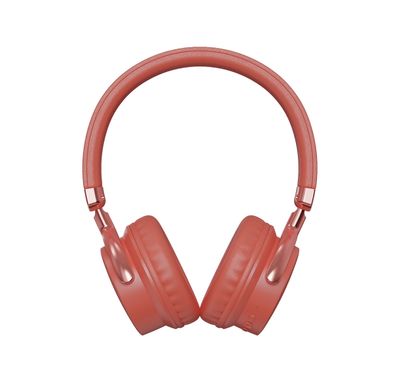 Powero+ Ritmo 220 Bluetooth Wireless Over-Ear Headphones with Pure Bass & Voice Prompt - Ergonomic Design Bluetooth 5.0 Headset - Multi Function Buttons - Siri Enabled - Red