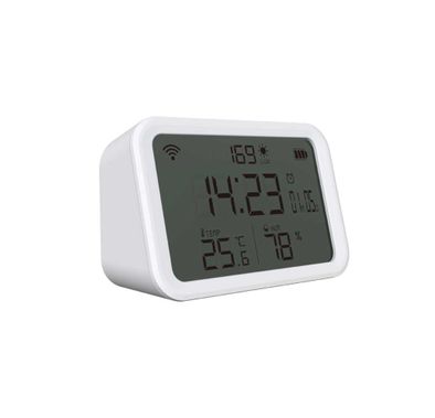 Porodo Lifestyle Wi-Fi Smart Clock with Ambience Sensor - White