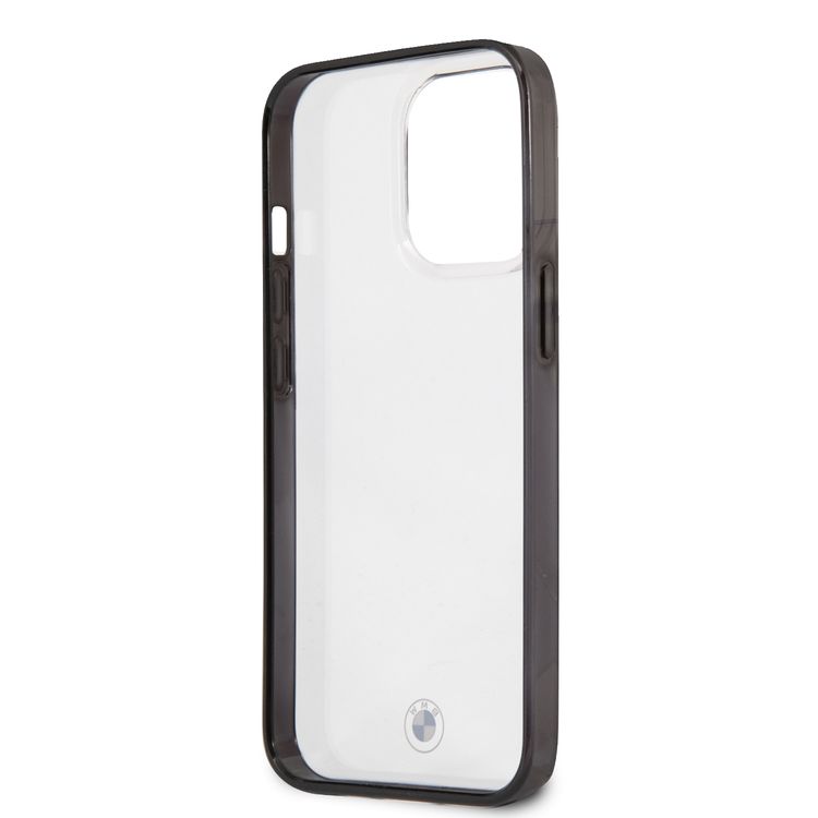 CG MOBILE BMW PC/TPU Transparent Hard Case with Edges Compatible for iPhone 13 Pro (6.1") Easy Access to All Ports, Anti-Scratch - Black