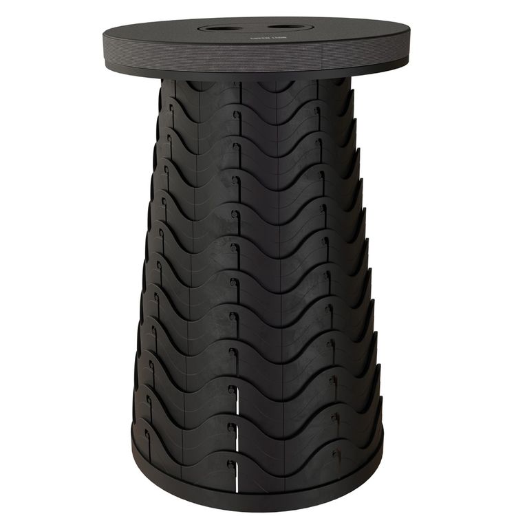 طاولة ونش سياحية قابلة للطي من جرين ليون وكرسي مع ارتفاع قابل للتعديل، سعة تحمل للكرسي 180 كجم، قاعدة غير قابلة للانزلاق، قفل معزز، تصميم قابل للطي، مقبض للحمل، سعة تحمل للطاولة 25 كجم، تخزين شبكي، كرسي قابل للتعديل تلسكوبياً - أسود