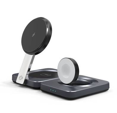 Powerology 3-in-1 Foldable Magnetic Wireless Charger with...