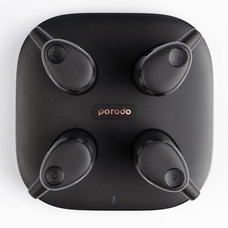 Porodo 4in1 Powerbank Station - Black - 5000mAh X2 Lightning O/P X2 Type-C