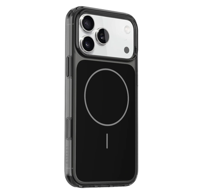 Levelo Opulent Full PC iPhone 17 Pro Case with Strong N52 Magnets, MagSafe Compatible, Camera Control Button, Ever-Clear Technology, 2.0mm PC Frame, Raised Bezel Protection, Military-Grade Protection, Shock-Resistant Bumper, Anti-Scratch Cover - Phantom Black