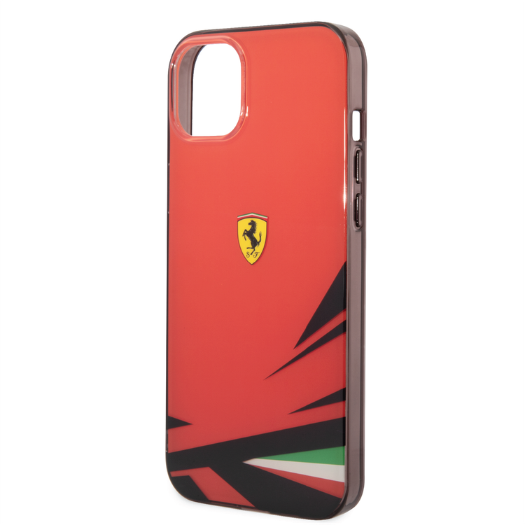 Ferrari PC/TPU Case with Double Layer Print iPhone 14 Plus Compatibility - Red