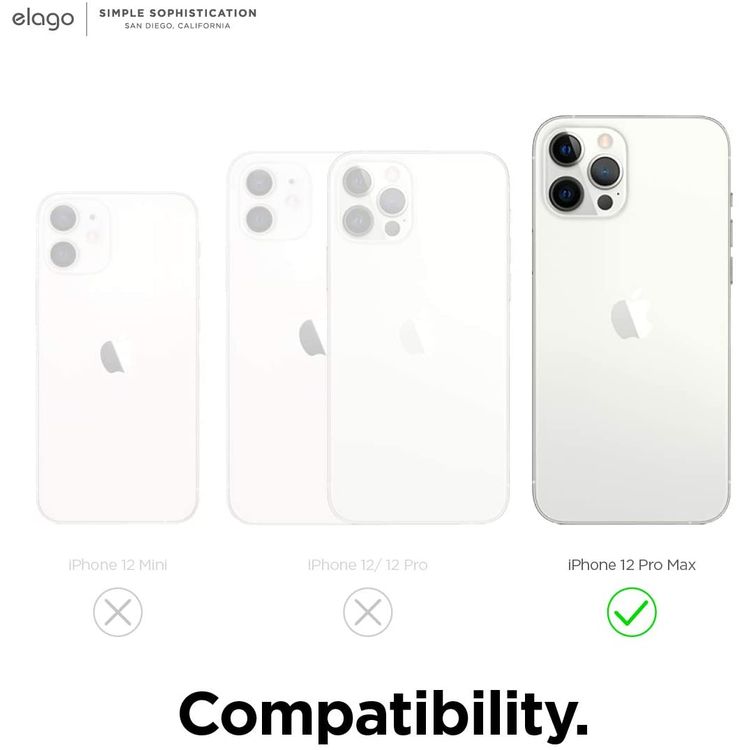 Elago Hybrid Case Compatible for iPhone 12 Pro Max (6.7"), Shock Absorbing Case Suitable Wireless Charging, Screen & Camera Protection - Red