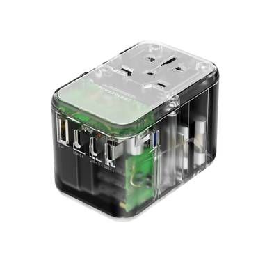 Powerology 65W PD Universal Multi-Port Travel Adapter wit...