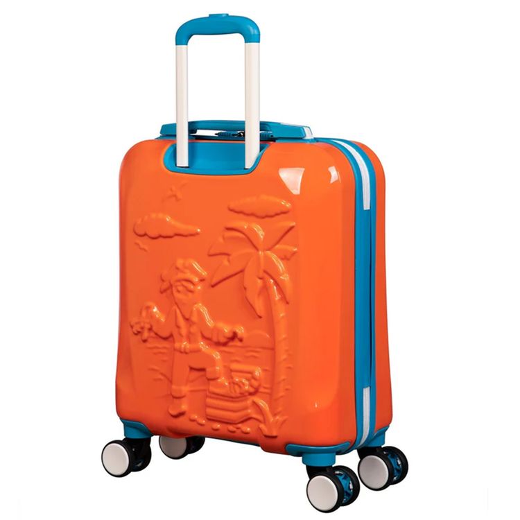 it Luggage Kids Model Treasure Trove Luggage, 24L Capacity, Underseat Size, Hard Outer Shell, Durable ABS with Polycarbonate Outer Material, 8-Wheel Spinner System, Telescopic Trolley Handle - Turmeric