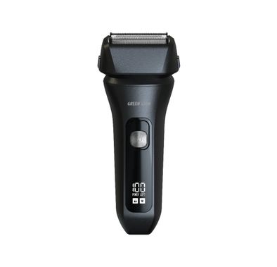 Green Lion Ultra Glide Pro Men's Shaver with 8000RPM Motor Speed, IPX7 Water Resistance Level, Type-C Charging Port, 60 Minutes Working Time, Digital Display, 1.5 Hours Charging Time, ABS + Stainless Steel Material - Black