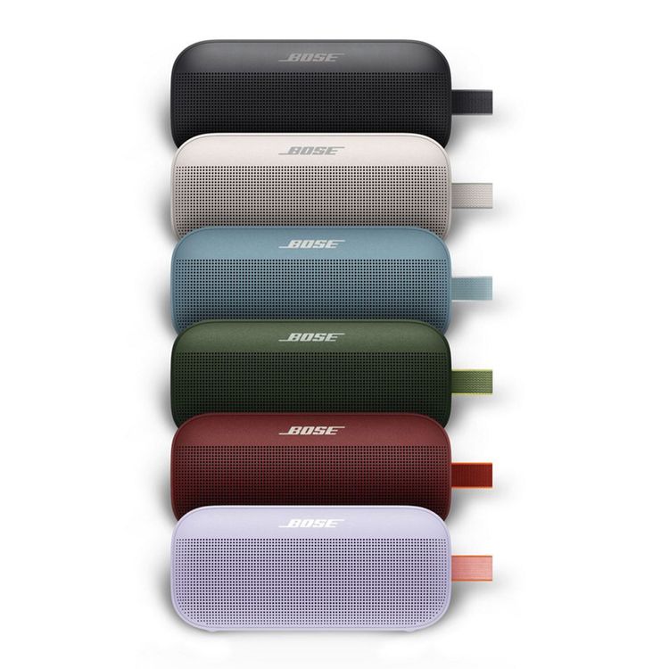 Bose SoundLink Flex Bluetooth Portable Speaker with Built-in Microphone, Up to 12 Hours Battery Life, USB-C Charging Port, IP67 Waterproof, Bluetooth & USB Connectivity - Red