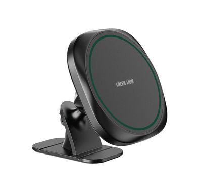 Green Lion GLH10 MagSafe Car Phone Holder, Flexible Design, Strong 3M Glue, Secure & Stable, Wide Compatibility, Air Vent Attachable, 360° Rotation - Black  