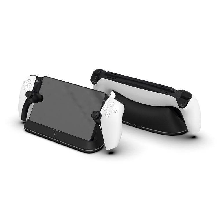 Porodo Gaming PlayStation Portal Charging Dock with RGB Lights, Type-C Connector, 3.5 Hours Charging Time, Built-in Safeguards, Anti-Slip Base, Magnetic Charging - Black