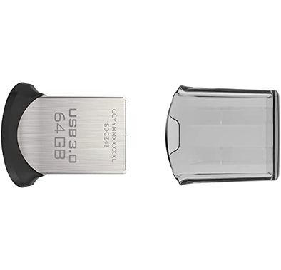 Sandisk SDCZ43-064G-GAM46 Ultra Fit USB 3.0 Flash Drive - 64GB- Black (Pack of1)