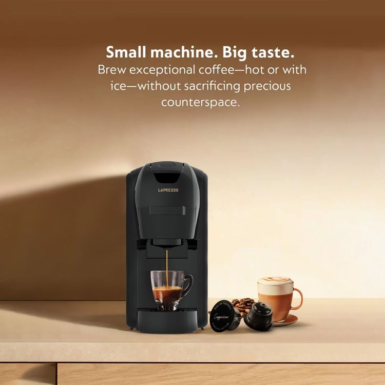 LePresso Lieto Multi-Capsule Coffee Machine with 600mL Water Tank Capacity, Fast & Efficient Brew, 19 Bar Pump, Energy Efficient, User Friendly Interface - Black